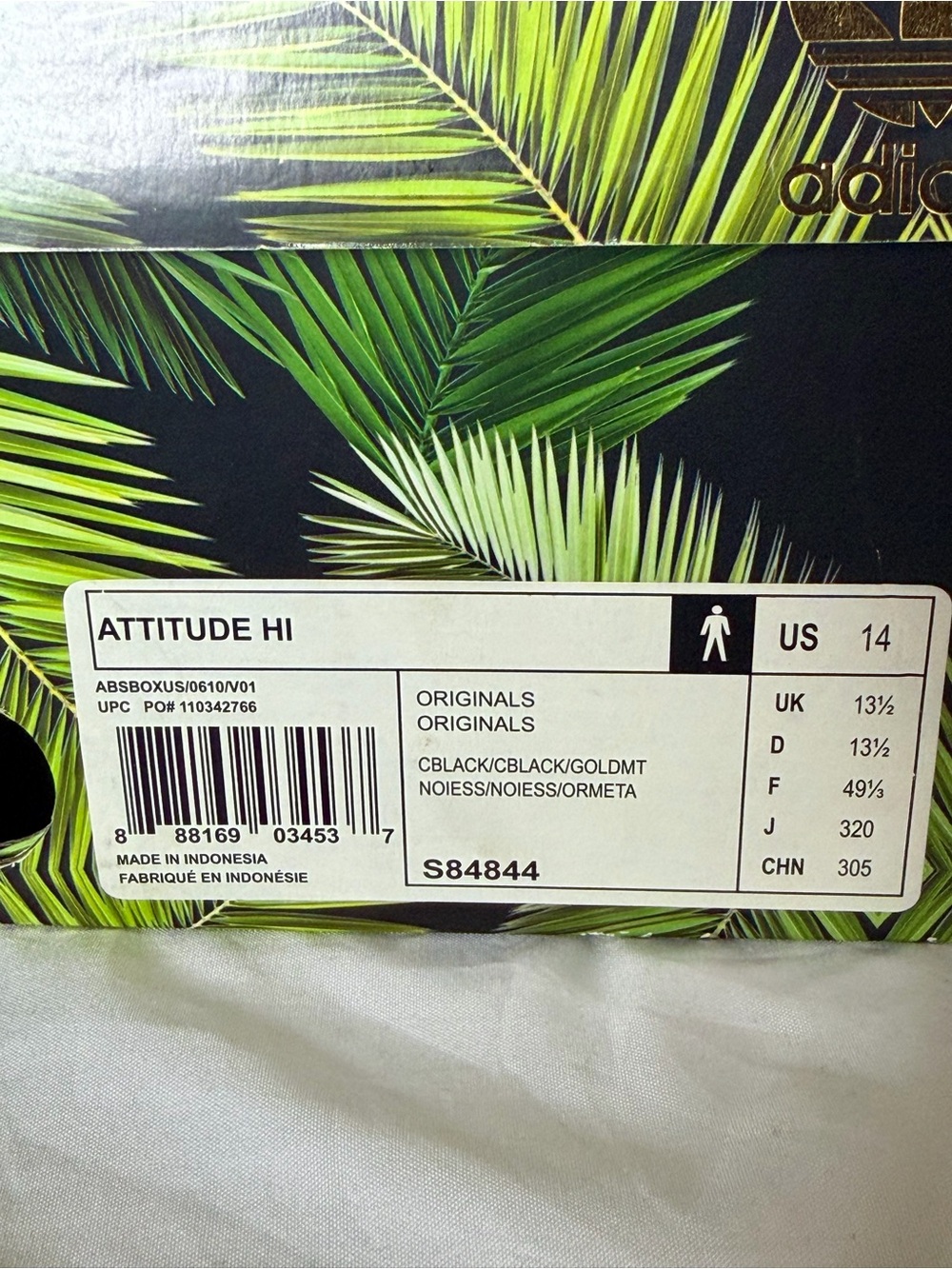 2014 ADIDAS ATTITUDE HI BIG SEAN FLORAL HAWAII BLACK GOLD SUPERSTAR Size 14 - Picture 11 of 11